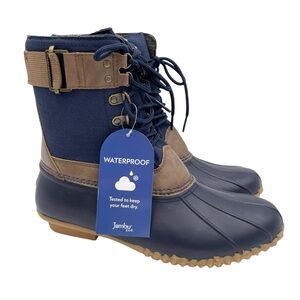 NEW Jambu Women's Cordera Waterproof Rain Mid Calf Boot Size 9 Navy Blue Outdoor